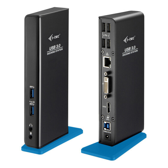 Док-станция I-Tec USB 3.0 Dual Docking Station HDMI DVI - Docking - 3.5 мм - USB Type-A - USB Type-B - 10,100,1000 Mbit/s - черная - 2048 x 1152 пикселей