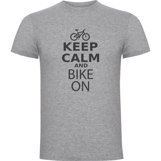 KRUSKIS Keep Calm And Bike On short sleeve T-shirt