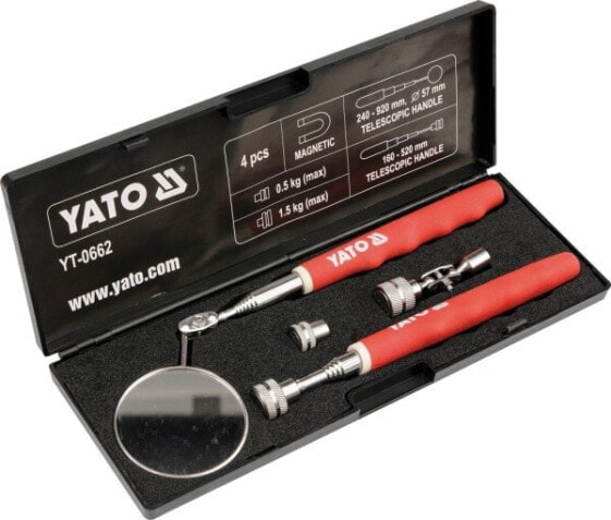Yato Zestaw inspekcyjny lusterko + chwytak 4 części (YT-0662)