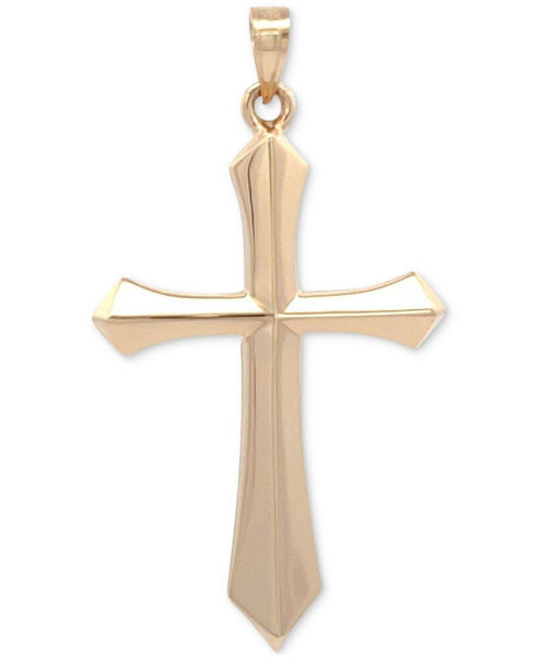 Polished Cross Pendant in 14k Gold, Created for Macy's