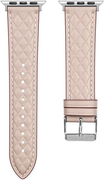 Ремешок для часов 4wrist Кожаный узорный для Apple Watch 42/44/45/49 мм - Розовый