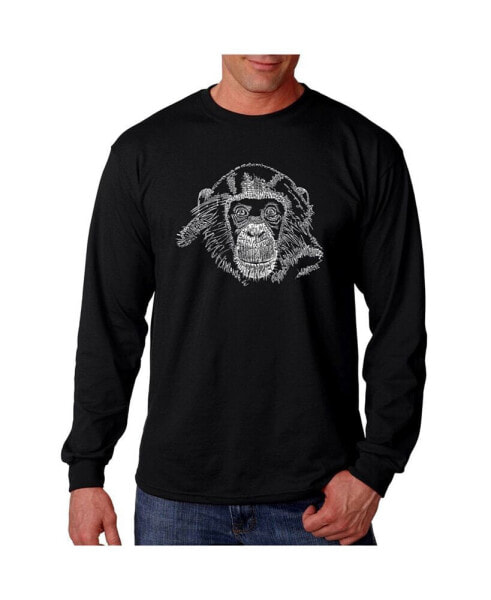 Men's Word Art - Chimpanzee Long Sleeve T-Shirt