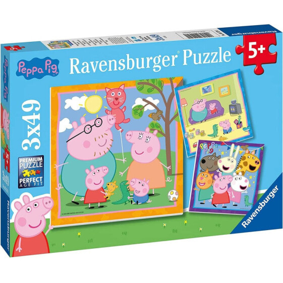 RAVENSBURGER Peppa Pig Triple 3x49 Pieces Puzzle
