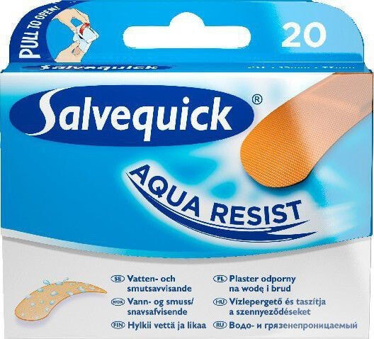 Пластыри водонепроницаемые Salvequick Aqua Resist 1оп-20шт