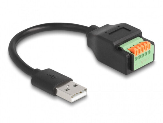 Delock 66061 - 0.15 m - USB A - USB 2.0 - Black