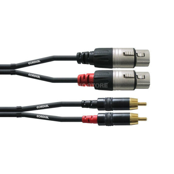 Cordial CFU 3 FC Audio Cable XLR f - RCA 3 m Rean