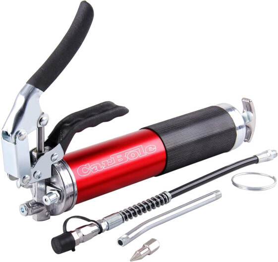 CarBole Grease Gun for Grease Nipples 8000 PSI, One-Hand Grease Gun Compatible with 400 g Grease Grease Gun for Motorcycles, Cars, Trucks, Tractors, Excavators, Heavy Machinery