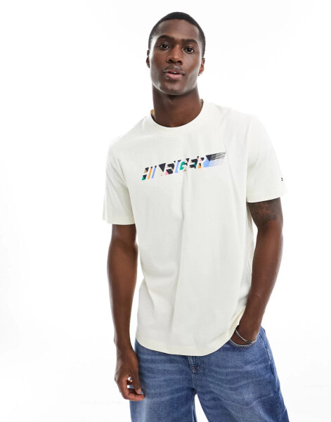 Tommy Hilfiger multicolour Hilfiger t-shirt in cream