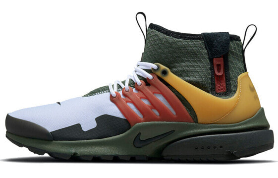 Кроссовки Nike Air Presto Mid Utility "Boba Fett" Зелено-желто-оранжевые для мужчин
