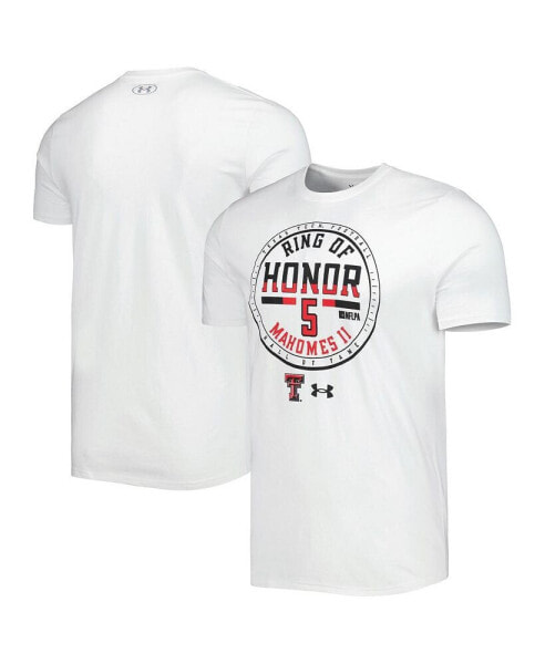 Men's Patrick Mahomes White Texas Tech Red Raiders Ring of Honor T-shirt