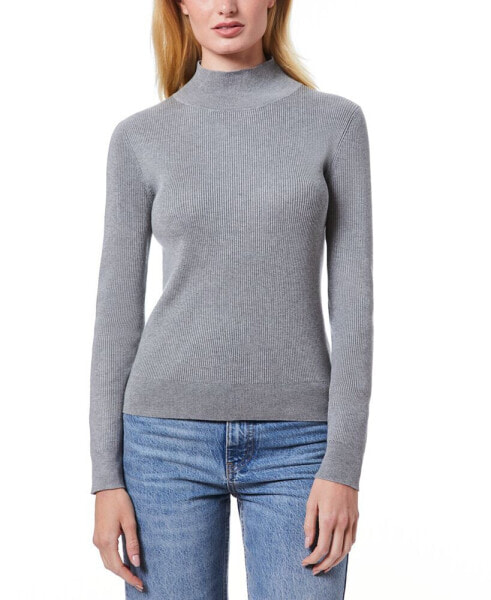 Women's Ribbed Mock-Neck Sweater, Regular & Petites