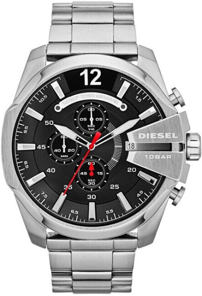 Мужские наручные часы с серебряным браслетом Diesel Mega Chief DZ4308