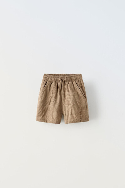 Textured bermuda shorts