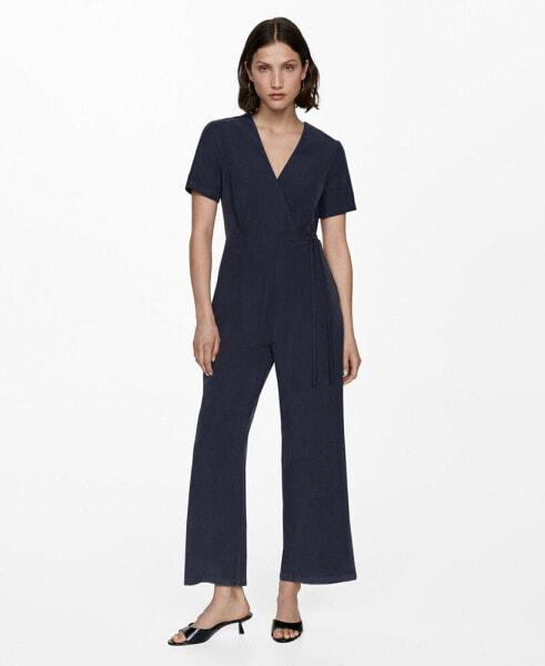 Women's Bow Wrap Jumpsuit