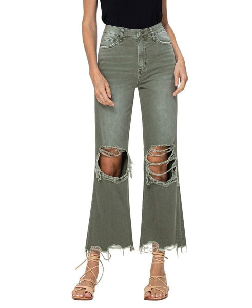 Women's Super High Rise 90's Vintage-like Cropped Flare Jean