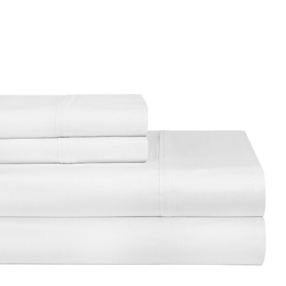 Solid 400 Thread Count Cotton Sateen 3-Pc. Sheet Sets, Twin