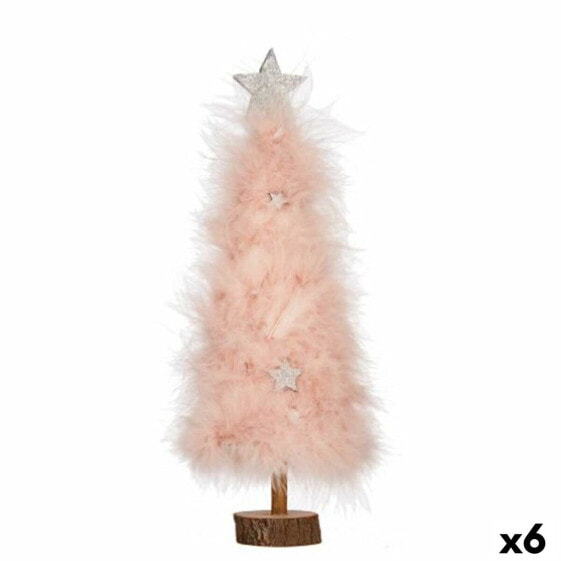 Christmas Tree Pink Wood Plastic 9 x 34 x 9 cm (6 Units)