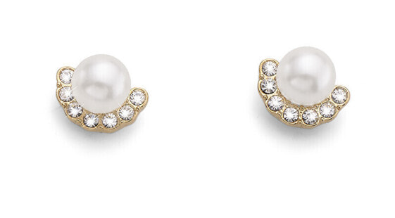 Charming gold-plated stud earrings with pearls Mayari 23082G