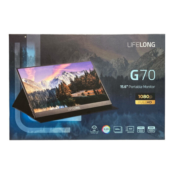 Lifelong G70 15.6" FHD 1080p Portable Monitor with USB-C and Mini HDMI