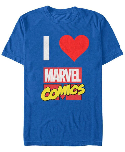 Marvel Men's I Heart Marvel Comics, Short Sleeve T-Shirt