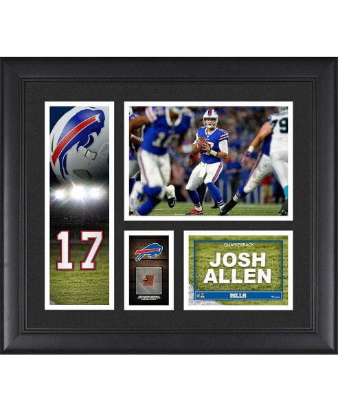 Josh Allen Buffalo Bills Framed 15" x 17" Player Collage with a Piece of Game-Used Ball