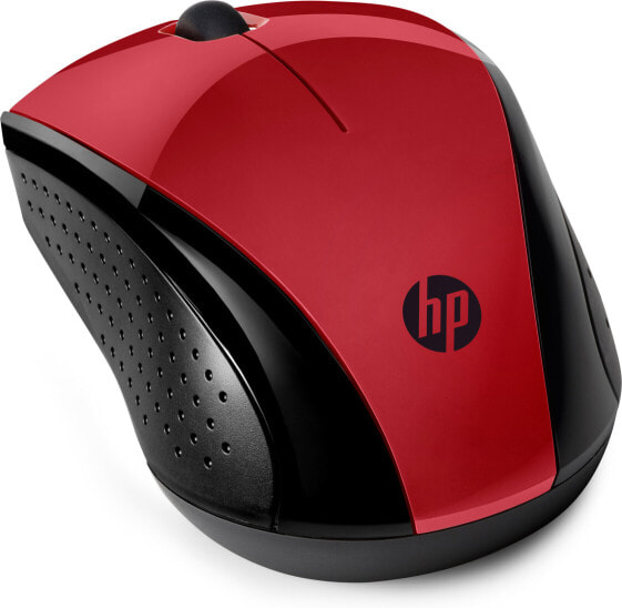 HP Wireless Mouse 220 (Sunset Red) - Ambidextrous - Optical - RF Wireless - 1600 DPI - Black - Red