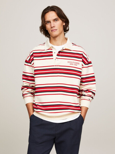 Monotype Stripe Rugby Polo