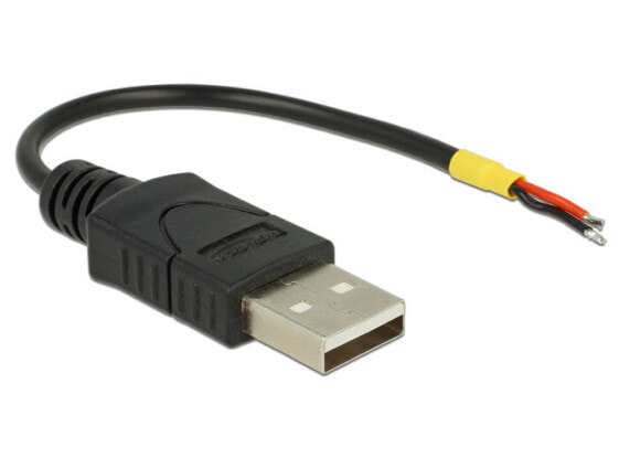 Delock 85250 - 0.1 m - USB A - USB 2.0 - Male/Male - Black