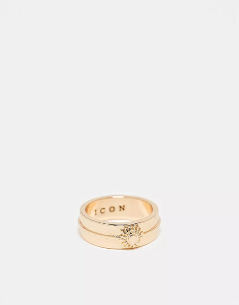 Icon Brand earthland band ring in gold