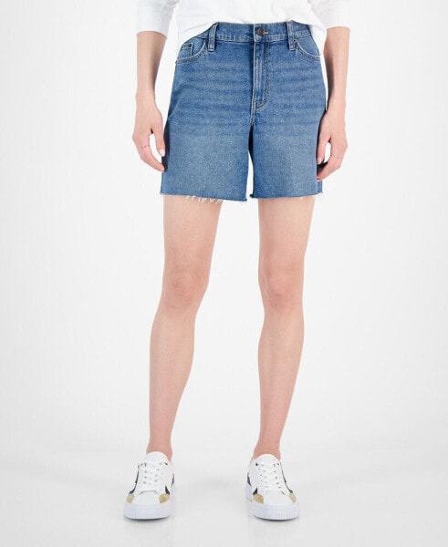 Джинсы-шорты Calvin Klein Jeans женские из денима с высокой посадкой