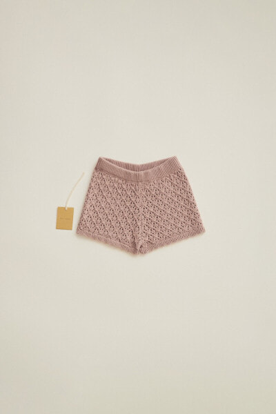 Timelesz - open-knit bermuda shorts