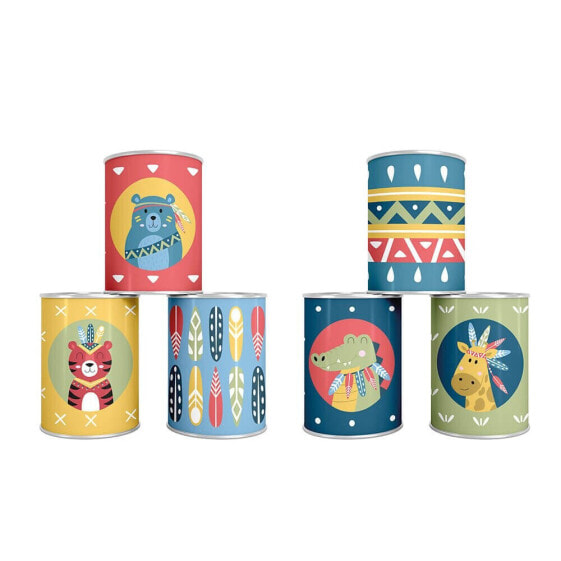EUREKAKIDS Tin can game to practice aim - tribal tin can alley