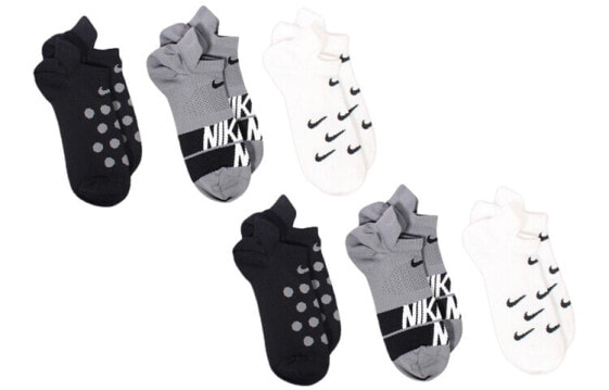 Носки спортивные Nike Everyday Plus Lightweight для женщин (SK0042-922) - черно-бело-серые