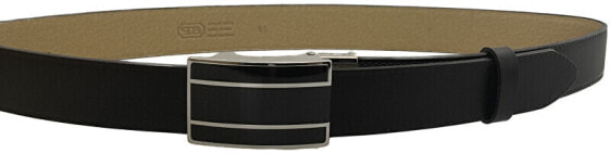 Men´s leather social belt 35-020-A6 Black