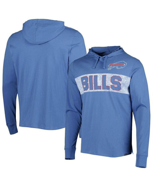 Men's Royal Buffalo Bills Field Franklin Hooded Long Sleeve T-shirt