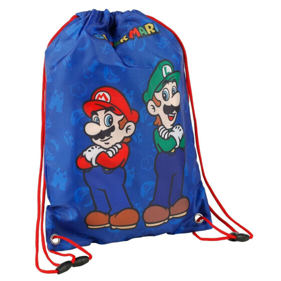 Сумка-рюкзак на веревках Super Mario & Luigi Синий 40 x 29 cm