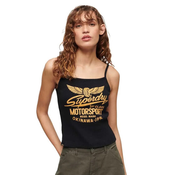 SUPERDRY Retro Rocker Graphic RIB sleeveless T-shirt