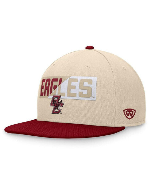 Men's Khaki Boston College Eagles Goalaso Snapback Hat