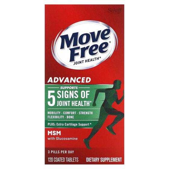 Витамины и БАДы Для мышц и суставов Schiff Move Free Advanced Plus MSM с глюкозамином 120 покрытых таблеток