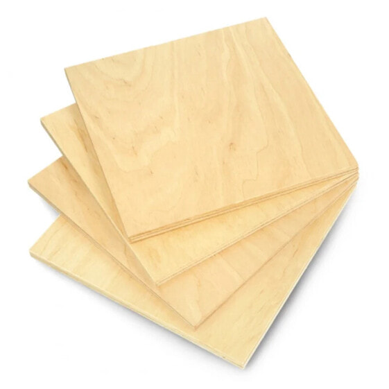 Birch plywood - 8mm - format 160x160mm - 4pcs.