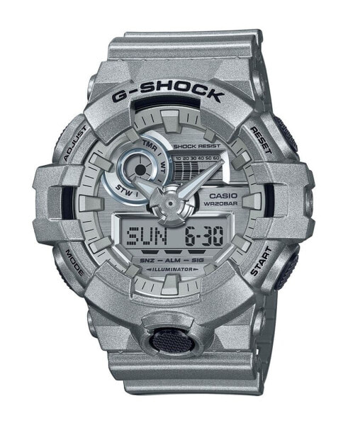 Men's Analog Digital Silver-Tone Resin Watch 53.4mm, GA700FF-8A