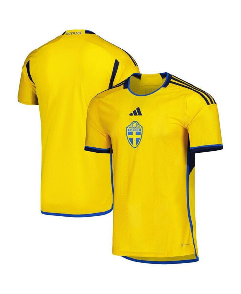 Men's Yellow Sweden National Team 2022/23 Home Replica Jersey