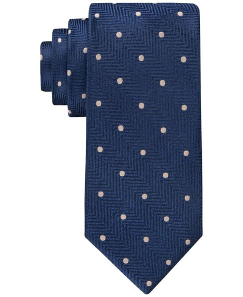 Men's Herringbone Dot Tie