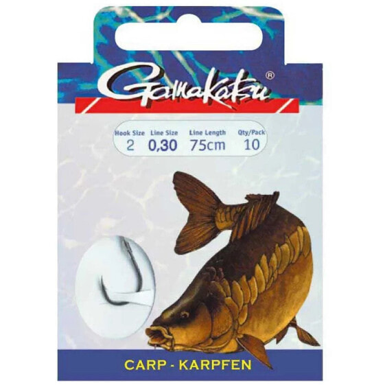 GAMAKATSU Booklet Carp 3510F Tied Hook 0.240 mm