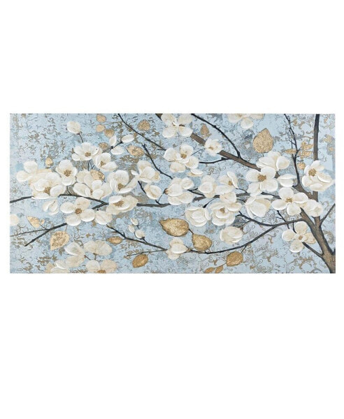 Картина с акриловыми цветами Madison Park Luminous Bloom "Золотой фольгой"