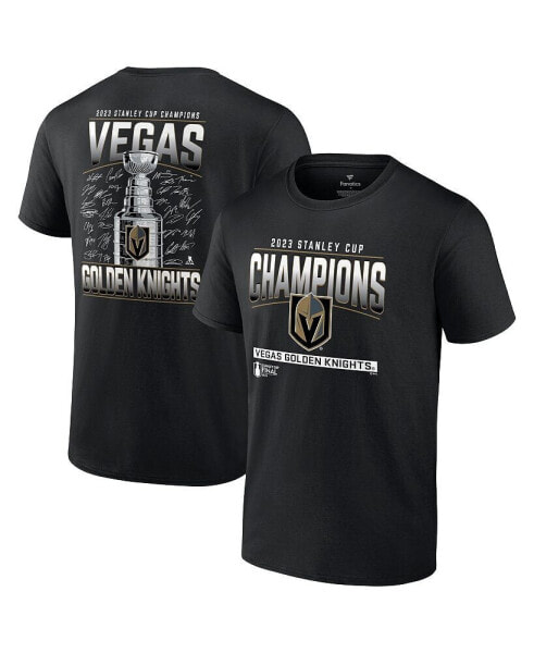 Men's Black Vegas Golden Knights 2023 Stanley Cup Champions Signature Roster T-shirt