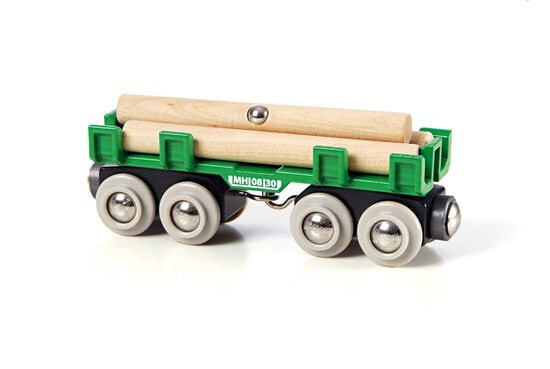 Детский железнодорожный вагон BRIO для загрузки леса - черно-зеленый, 3 года, 4 шт., дерево