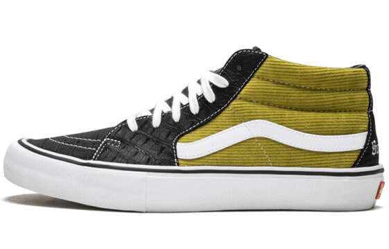 Supreme x Vans SK8 MID Croc Corduroy Mustard 复古潮流休闲 中帮 板鞋 男女同款 白绿 / Кроссовки Vans SK8 MID VN0A347UPUH