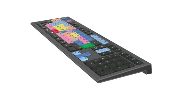 Logickeyboard LKB-MCOM4-A2M-FR - Full-size (100%) - USB - Scissor key switch - AZERTY - LED - Black