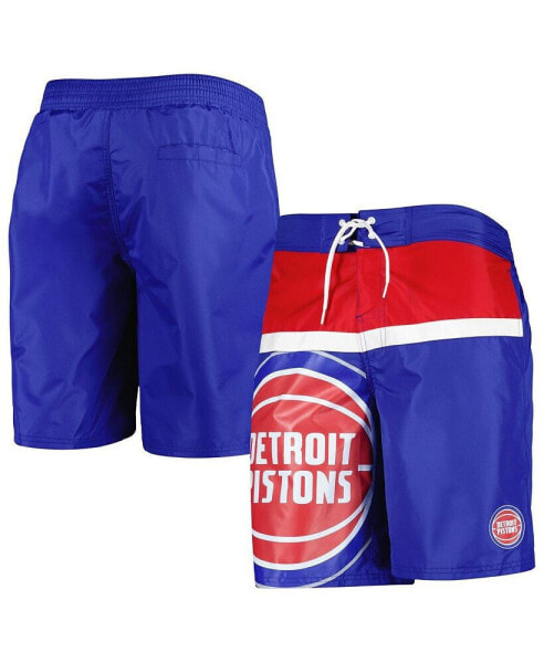 Men's Blue Detroit Pistons Sea Wind Swim Trunks